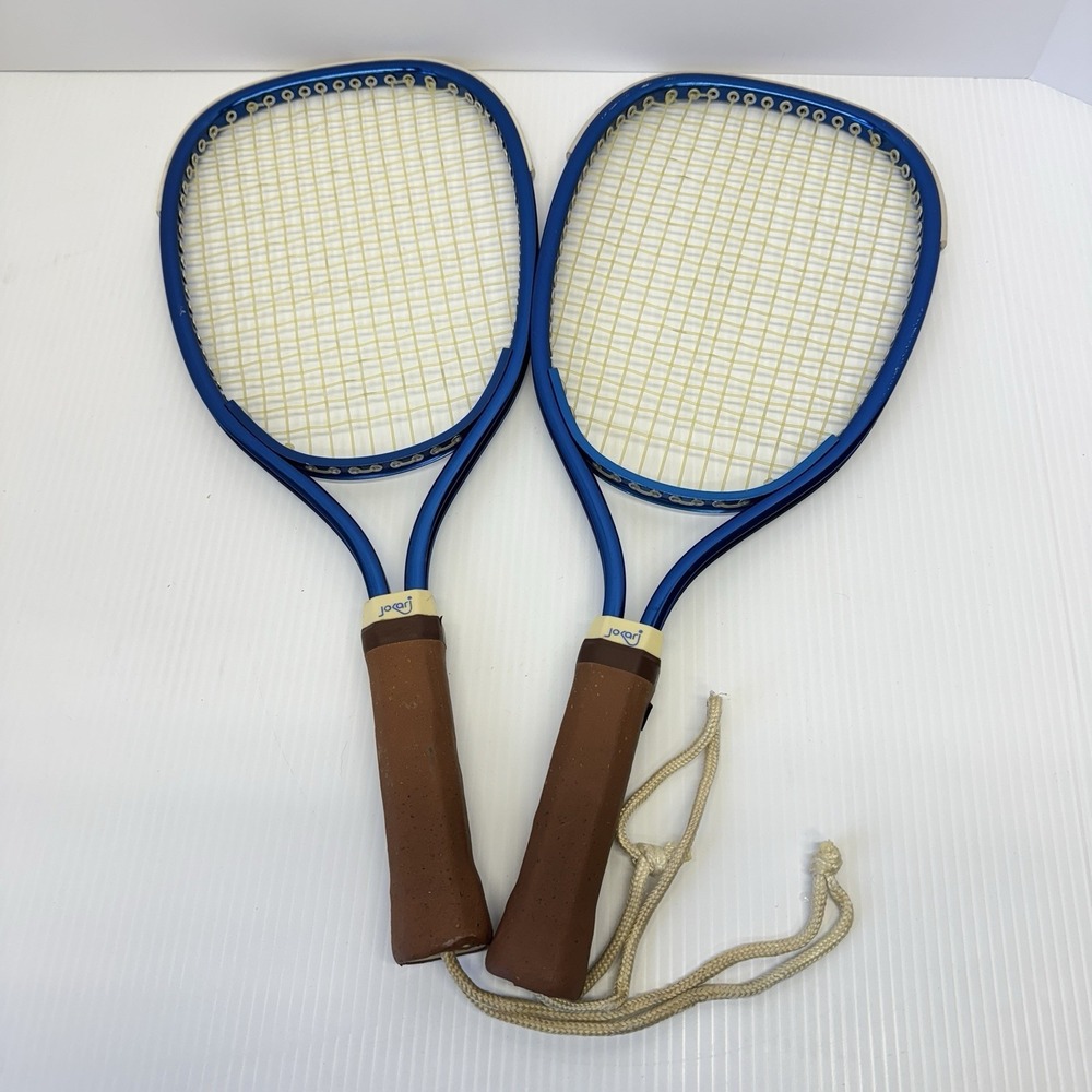 SET OF 2 JOKARI Racquet Ball racquet Strung Blue Metal Vtg